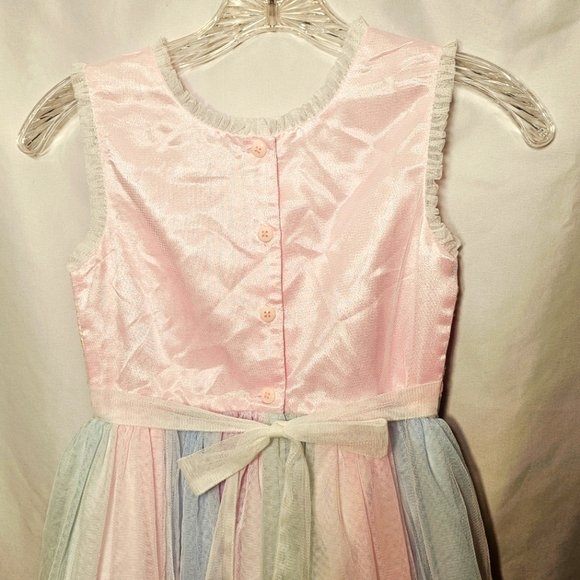 Jona Michelle Girls Sleeveless Spring Easter Cotton Candy Pastel Dress Size 8 - Picture 5 of 8
